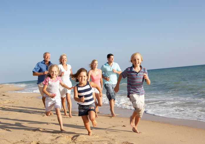 Familie am Strand